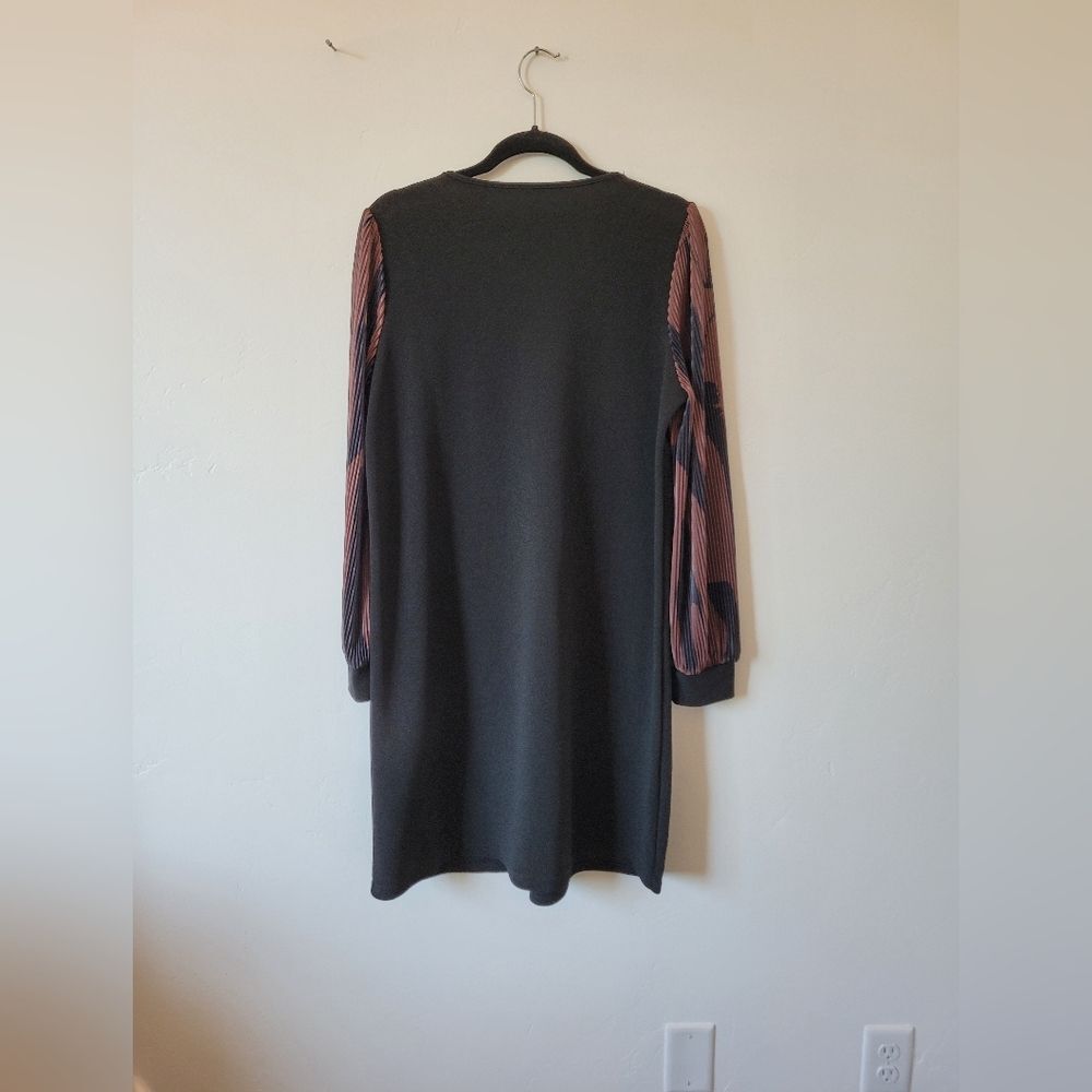 Emery Rose Sheath Dress Black Puff Sleeves Contemporary Office Old Money XL - Picture 7 of 9